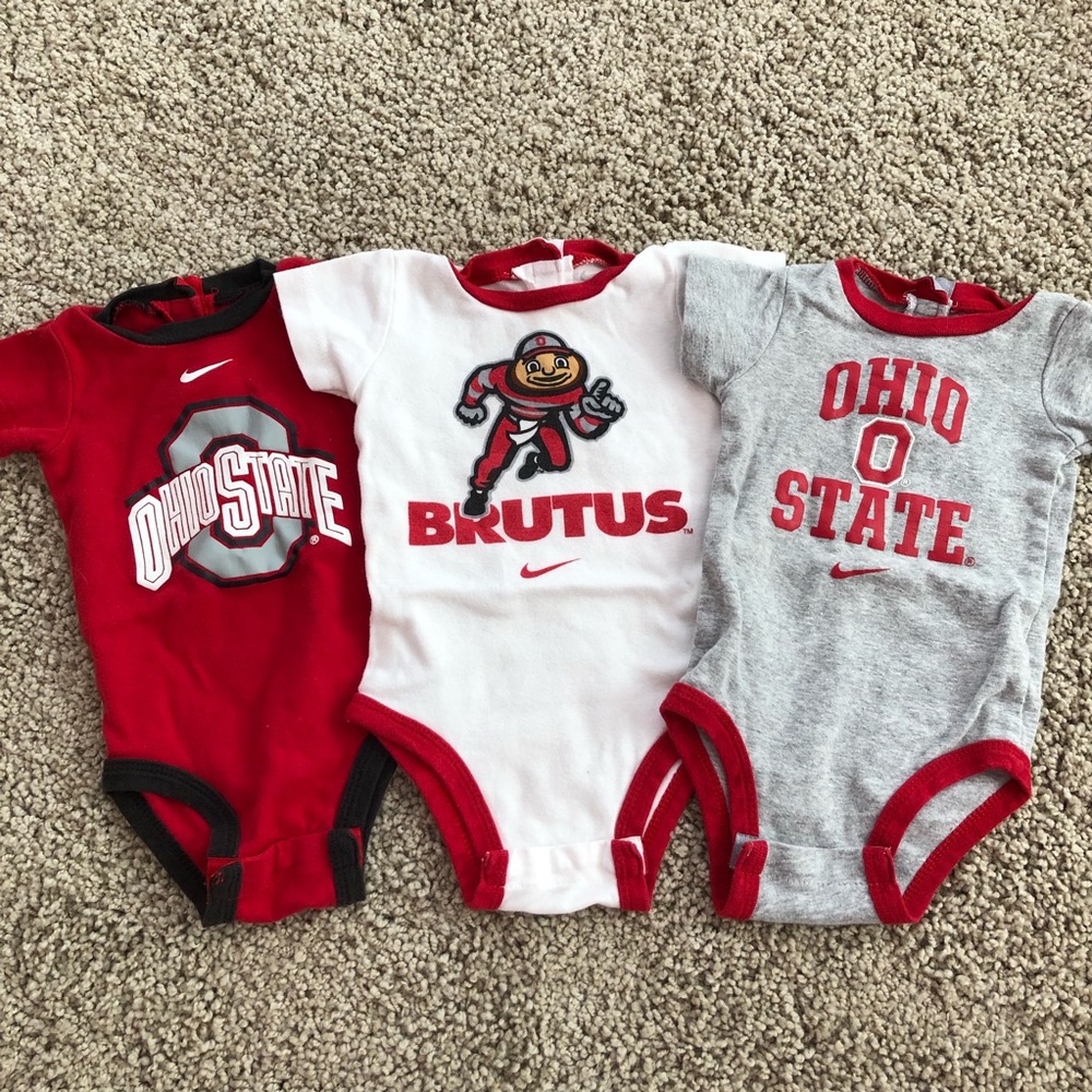 Nike OSU onesies 3 pack